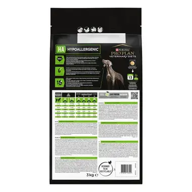 PPVD HA Hypoallergenic hondenvoer Achterkant