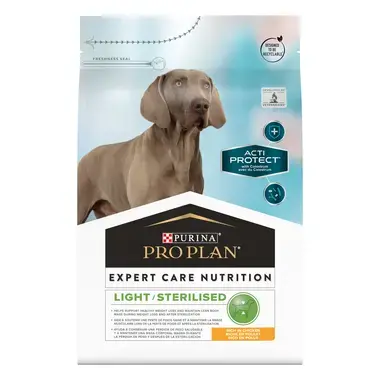 PRO PLAN EXPERT CARE Light Sterilised Kip hondenvoer Voorzijde
