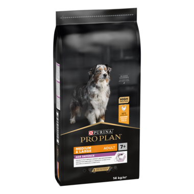 Front PURINA® PRO PLAN® Medium & Large Adult 7+ Age Defence