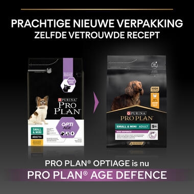 Before PURINA® PRO PLAN® Small & Mini Adult 9+ Age Defence 
