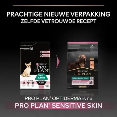 Before PURINA® PRO PLAN® Small & Mini Adult Sensitive Skin