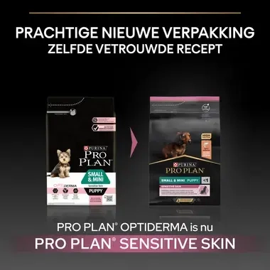 Before PURINA® PRO PLAN® Small & Mini Puppy Sensitive Skin