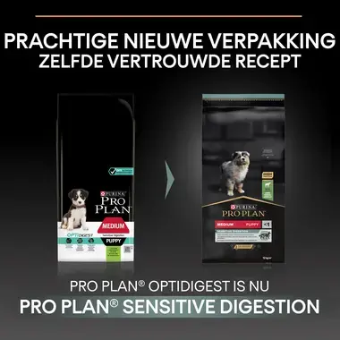 Before PURINA® PRO PLAN® Medium Puppy Sensitive Digestion