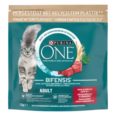 Purina ONE kattenvoer adult rund 1,5kg voorzijde