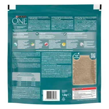 Purina ONE kattenvoer adult rund 1,5kg achterzijde
