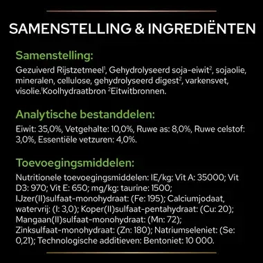 PPVD HA St/Ox Hypoallergenic kattenvoer samenstelling