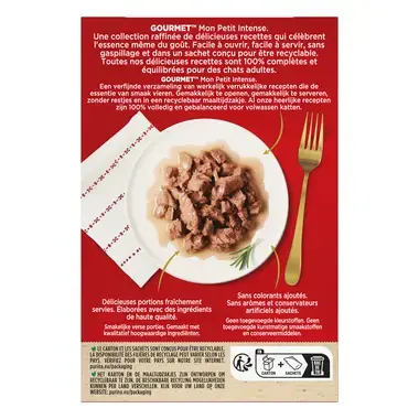 GOURMET™ Mon Petit Intense Vis Selectie (Tonijn, Zalm, Forel) kattenvoer nat
