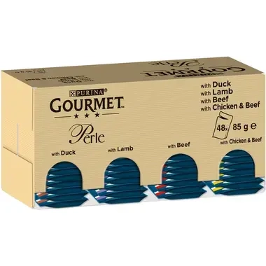 Gourmet Perle kattenvoer mini filets eend lam kip saus