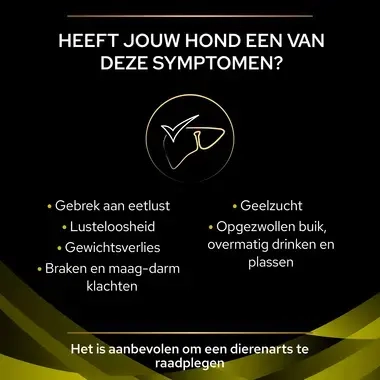 PPVD HP Hepatic hondenvoer symptomen