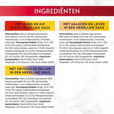GOURMET™ Mon Petit Duo Intense Mix van Vlees kattenvoer nat