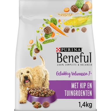 BENEFUL® Gelukkig Volwassen7+ met Kip, Tuingroenten en Vitaminen hondenvoer