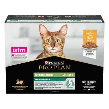 PRO PLAN kattenvoer sterlised nutrisavour kip vooraanzicht