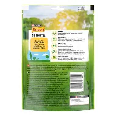 Bonzo Funtastix honden snack achterzijde