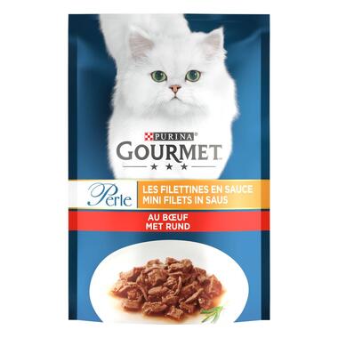 GOURMET™ Perle Mini Filets in Saus met Rund kattenvoer nat