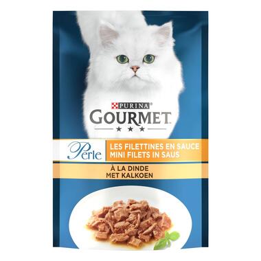 GOURMET™ Perle Mini Filets in Saus met Kalkoen kattenvoer nat