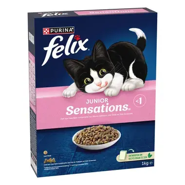 FELIX® Junior Sensations met Kip en Groenten kattenvoer voor kittens