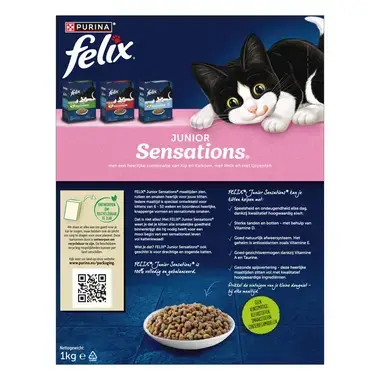 FELIX® Junior Sensations met Kip en Groenten kattenvoer voor kittens
