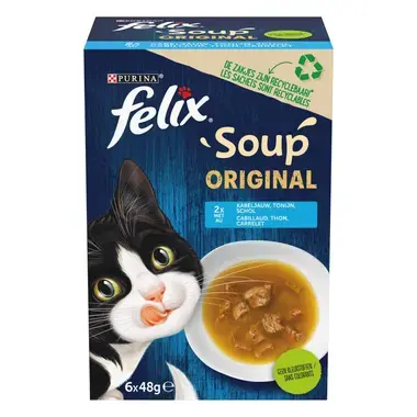 FELIX® Soup Original Vis Selectie kattenvoer nat