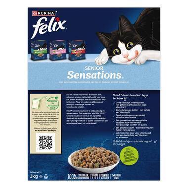 FELIX® Senior Sensations met Kip en Groenten kattenvoer