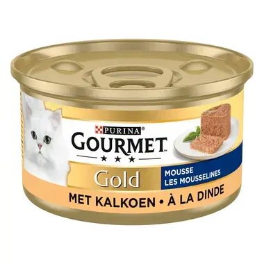 GOURMET™ Gold Mousse met Kalkoen kattenvoer nat