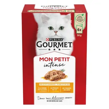 GOURMET™ Mon Petit Intense met Eend, Kip, Kalkoen kattenvoer nat