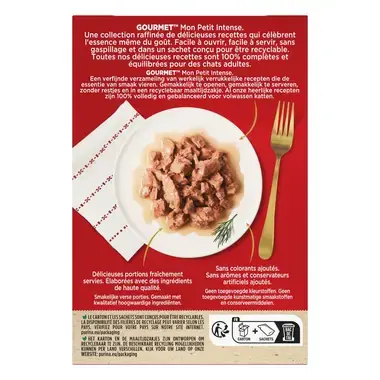 GOURMET™ Mon Petit Intense met Eend, Kip, Kalkoen kattenvoer nat