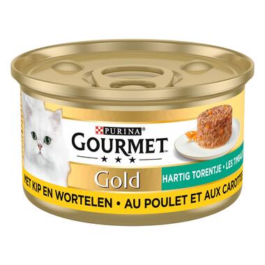 GOURMET™ Gold Hartig Torentje met Kip & Wortelen kattenvoer nat
