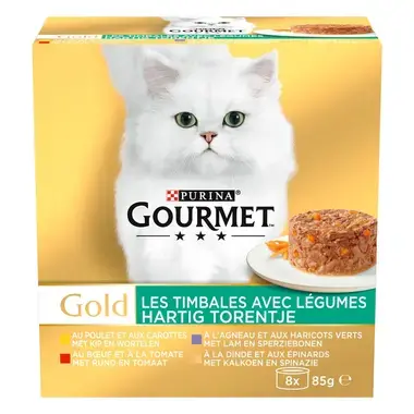 GOURMET™ Gold Hartig Torentje Mix van Vlees & Groenten kattenvoer nat