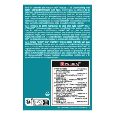 PURINA® ONE® HYDRALIFE® Aanvullend diervoeder voor Volwassen katten met Zalmsmaak