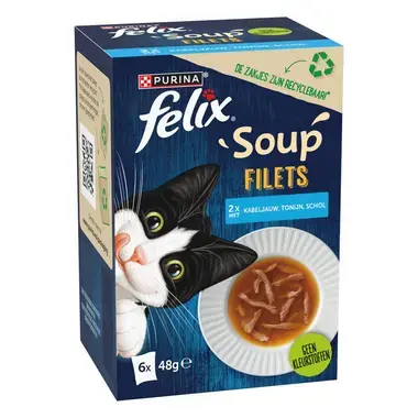 FELIX® Soup Filets Vis Selectie kattenvoer nat