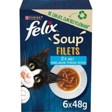 FELIX® Soup Filets Vis Selectie kattenvoer nat