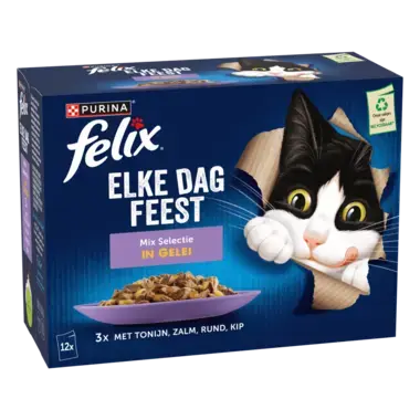 FELIX® Elke Dag Feest Mix Selectie in Gelei kattenvoer nat