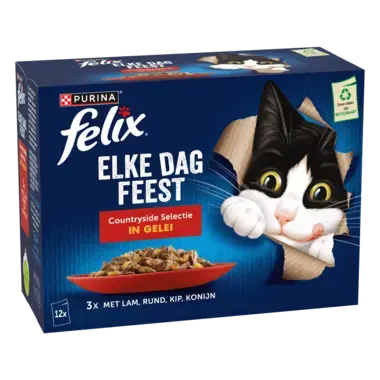 FELIX® Elke Dag Feest Countryside Recyclebaar kattenvoer nat