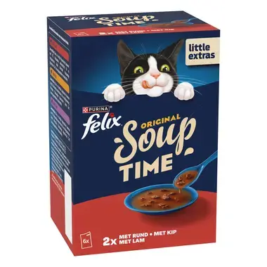 FELIX® Soup Original Farm Selectie kattenvoer nat