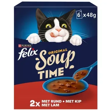 FELIX® Soup Original Farm Selectie kattenvoer nat