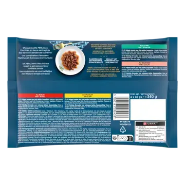 GOURMET™ Perle Mini Filets in Saus met Rund, Kip, Konijn, Zalm kattenvoer nat