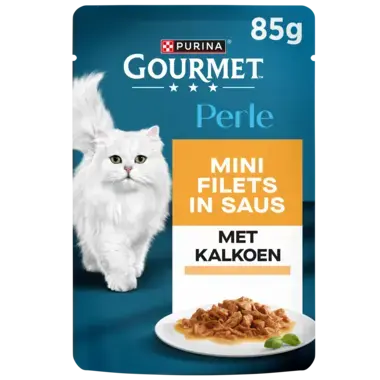GOURMET™ Perle Mini Filets in Saus met Kalkoen kattenvoer nat
