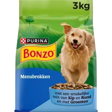 BONZO® Adult Menubrokken met Rund, Kip en Groenten hondenvoer