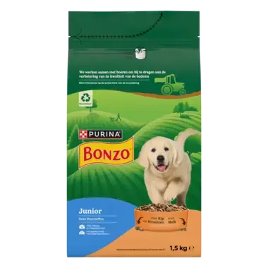 BONZO® Junior met Kip, Groenten en Melk hondenvoer