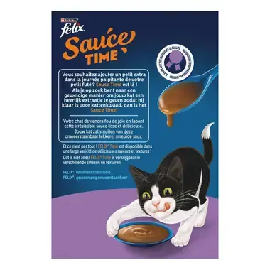 FELIX® Sauce Time Kip met Zalm- en Kipsmaak kat natvoer
