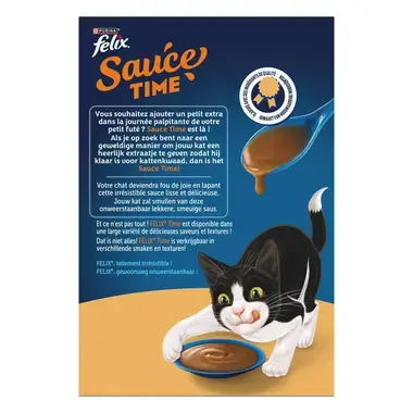 FELIX® Sauce Time met Kip- en Kalkoensmaak  kat natvoer