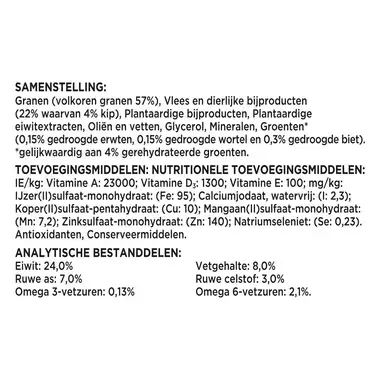 BENEFUL® Gelukkig Volwassen 7+ met Kip, Tuingroenten en Vitaminen hondenvoer