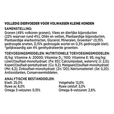 BENEFUL® Kleine Genieter met Rund en Tuingroenten hondenvoer