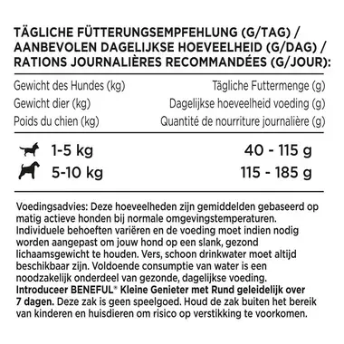 BENEFUL® Kleine Genieter met Rund en Tuingroenten hondenvoer