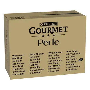 GOURMET™ Perle Mini Filets in Saus met Rund, Kip, Zalm, Tonijn kattenvoer nat