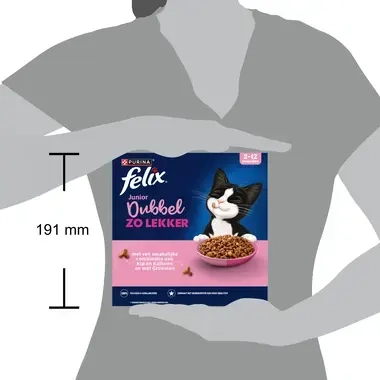 FELIX® Dubbel Zo Lekker Junior met Kip en Kalkoen Kitten Kattenvoer