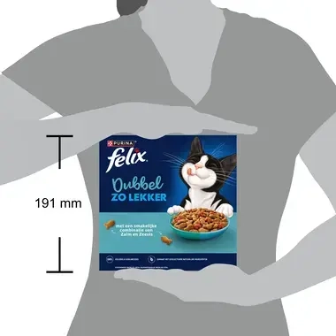 FELIX® Dubbel Zo Lekker met Zalm en Zeevis kattenvoer