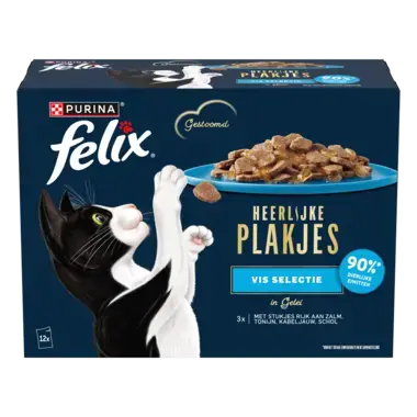 FELIX® Heerlijke Plakjes Vis Selectie in Gelei Kattenvoer nat