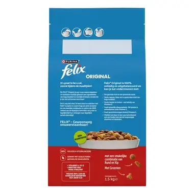 FELIX® Original met Rund en Kip en met Groenten Kattenvoer