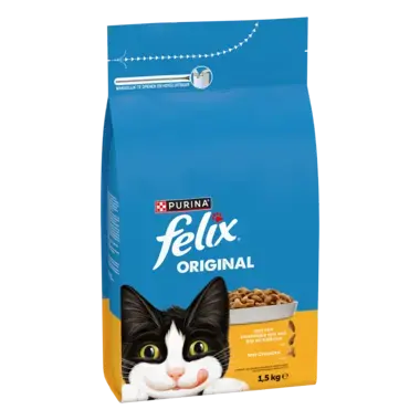 FELIX® Original met Kip en Kalkoen en met Groenten kattenvoer